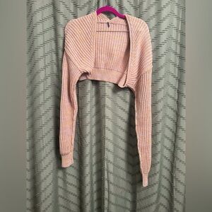 Free People Rib Knit Bolero Cardigan size M 
Colorful